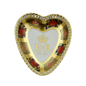 Royal Crown Derby Diamond Jubilee Heart Tray-Paperweights-Goviers