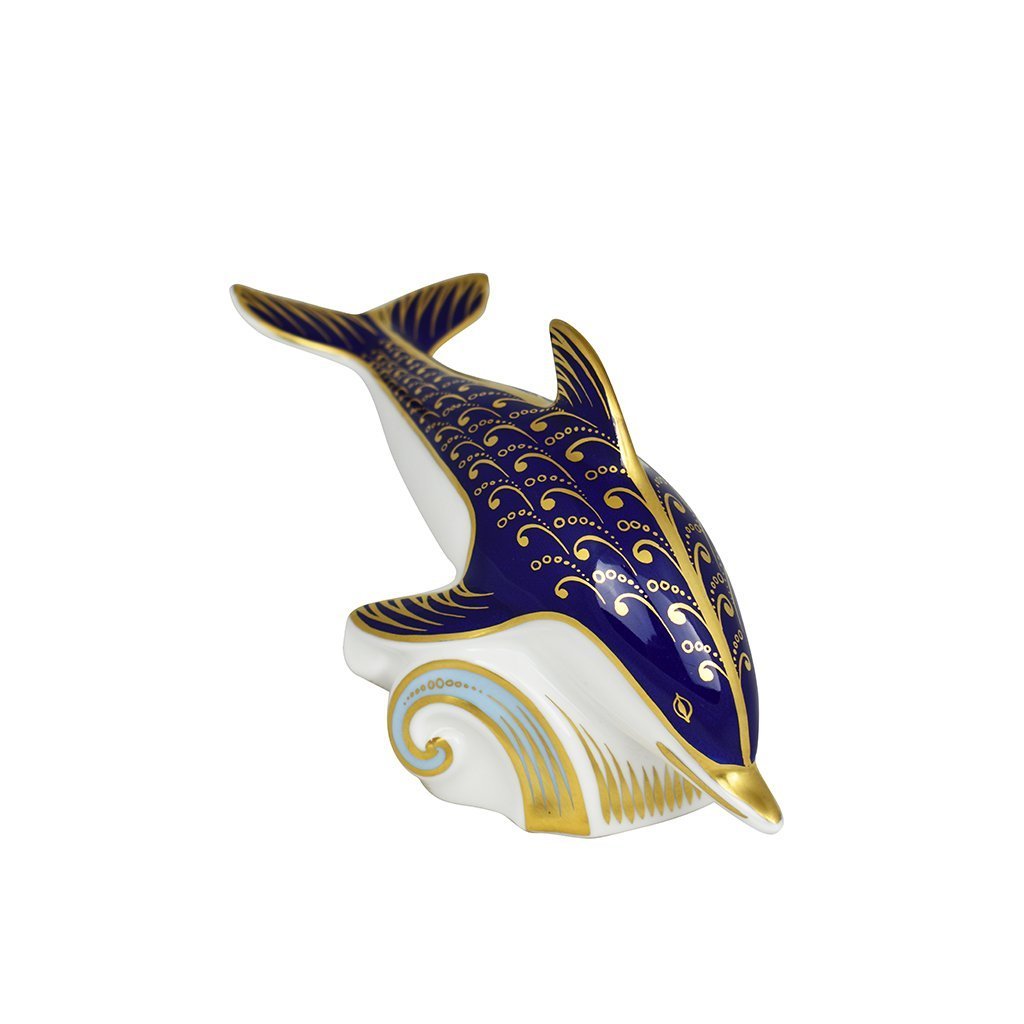 Royal Crown Derby Dolphin-Paperweights-Goviers