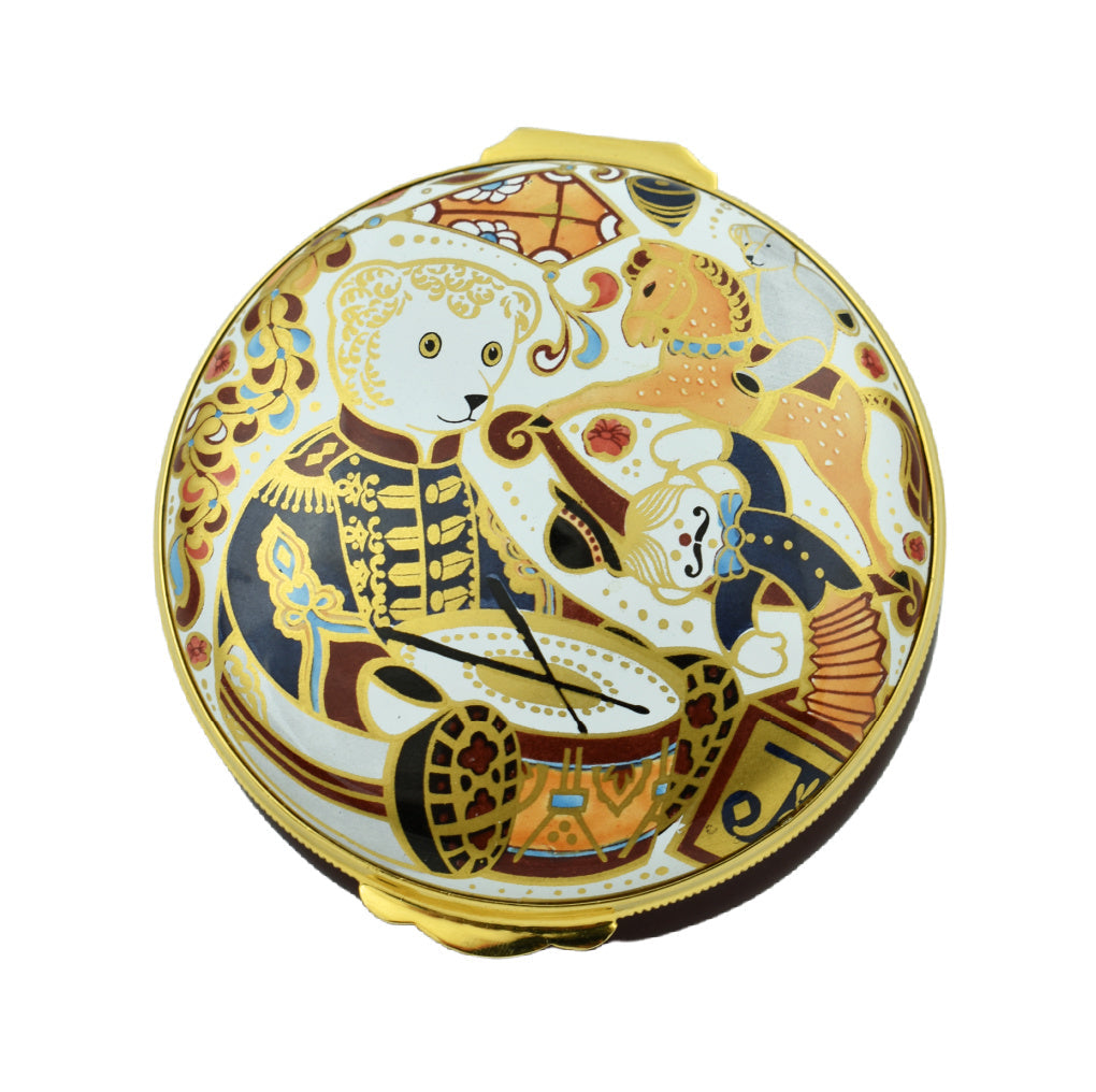 Royal Crown Derby Drummer Bear Enamel Box-Collectables-Goviers