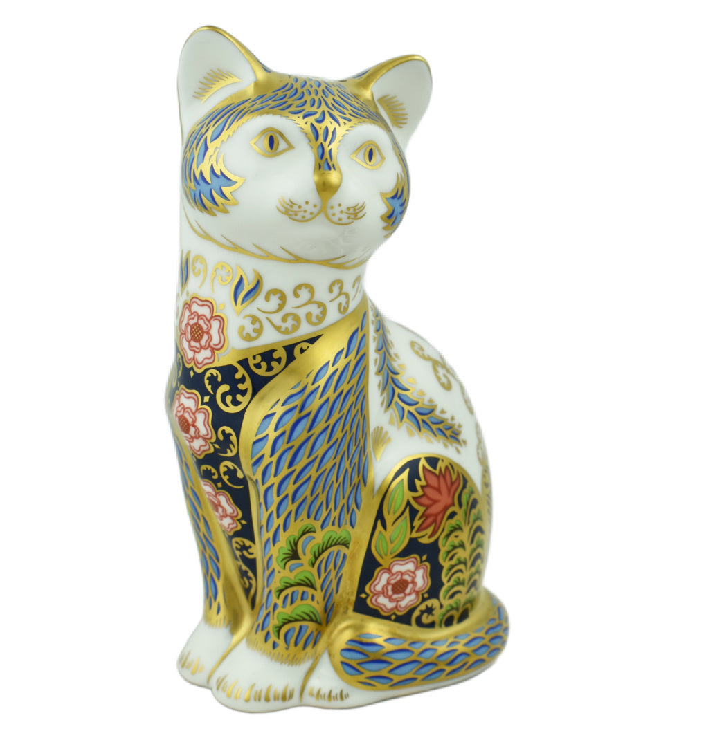 Royal Crown Derby Fireside Cat-Paperweights-Goviers