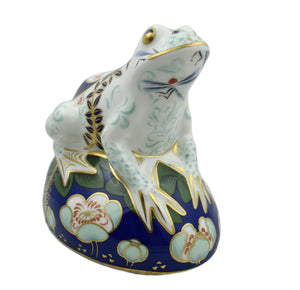 Royal Crown Derby Freddie Frugal Frog Money Box-Paperweights-Goviers