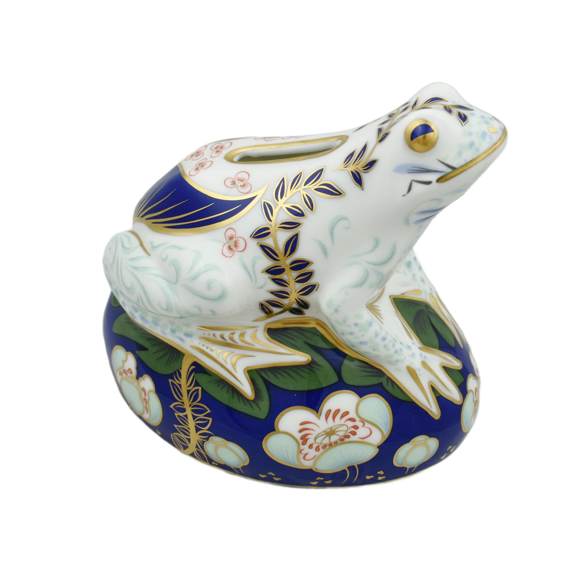 Royal Crown Derby Freddie Frugal Frog Money Box-Paperweights-Goviers
