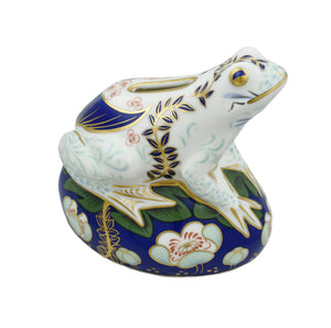 Royal Crown Derby Freddie Frugal Frog Money Box-Paperweights-Goviers