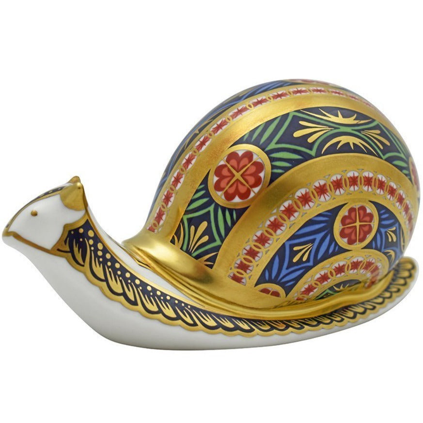 Royal Crown Derby Garden Snail PAIR (2)-Paperweights-Goviers