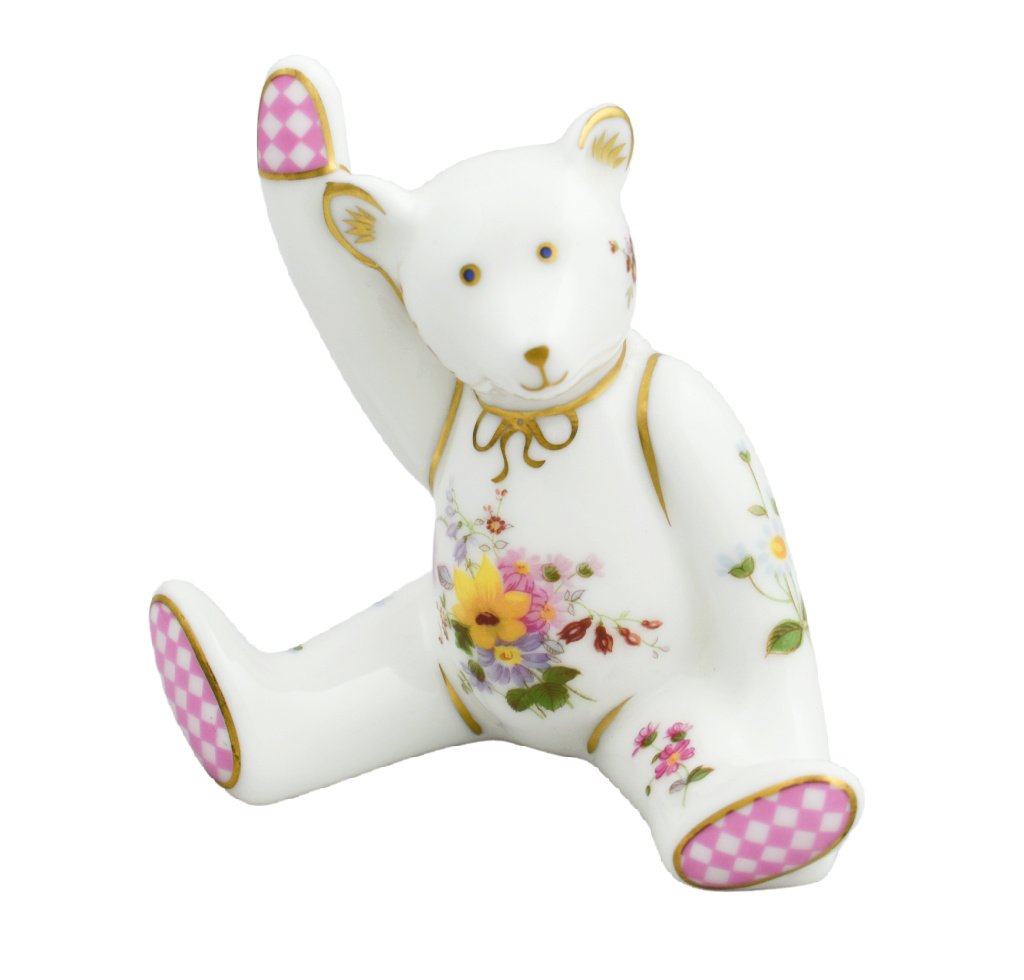 Royal Crown Derby Girl Posie Mini Bear-Paperweights-Goviers