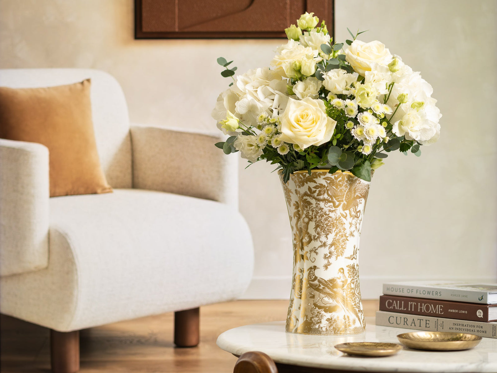 Royal Crown Derby Gold Aves Column Vase Large 30cm NEW-Goviers