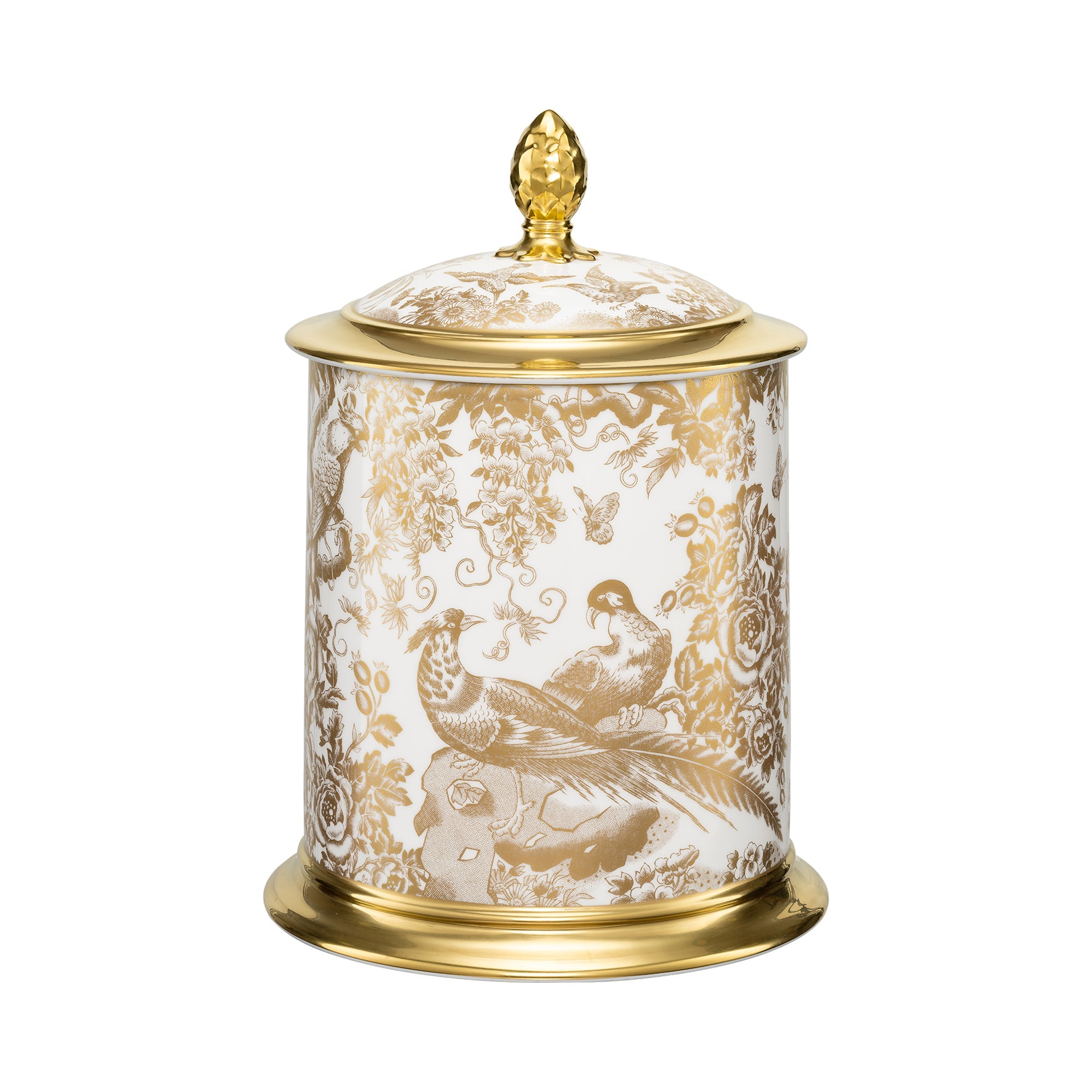 Royal Crown Derby Gold Aves Storage Jar Large NEW-Goviers