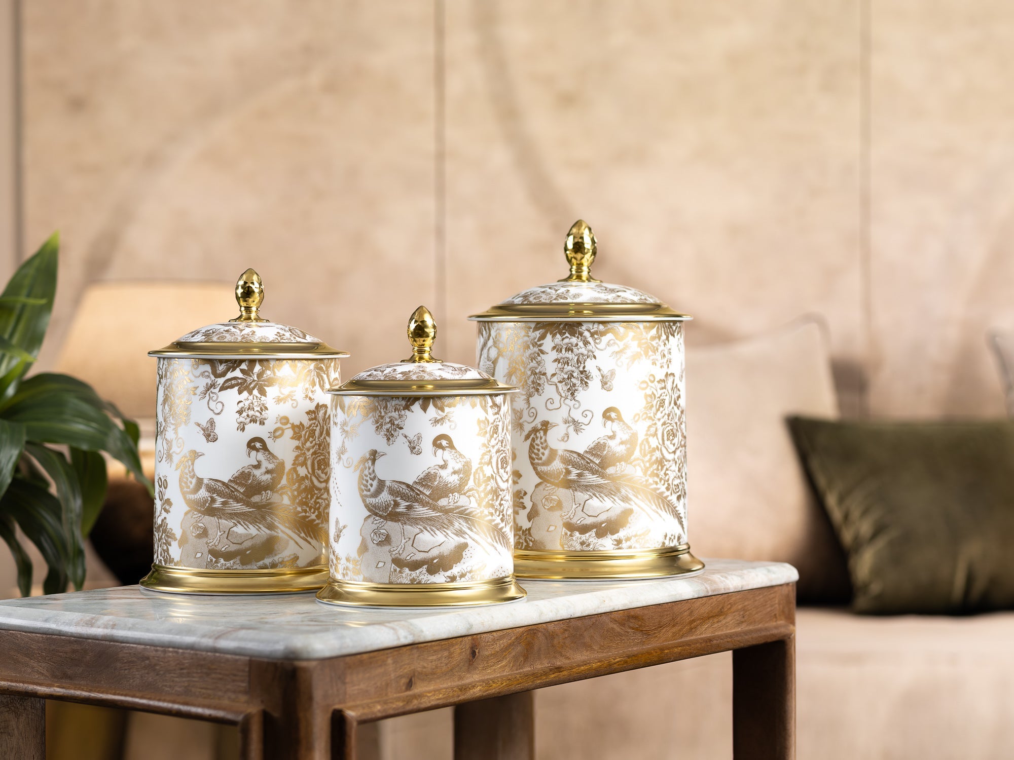 Royal Crown Derby Gold Aves Storage Jar Small NEW-Goviers