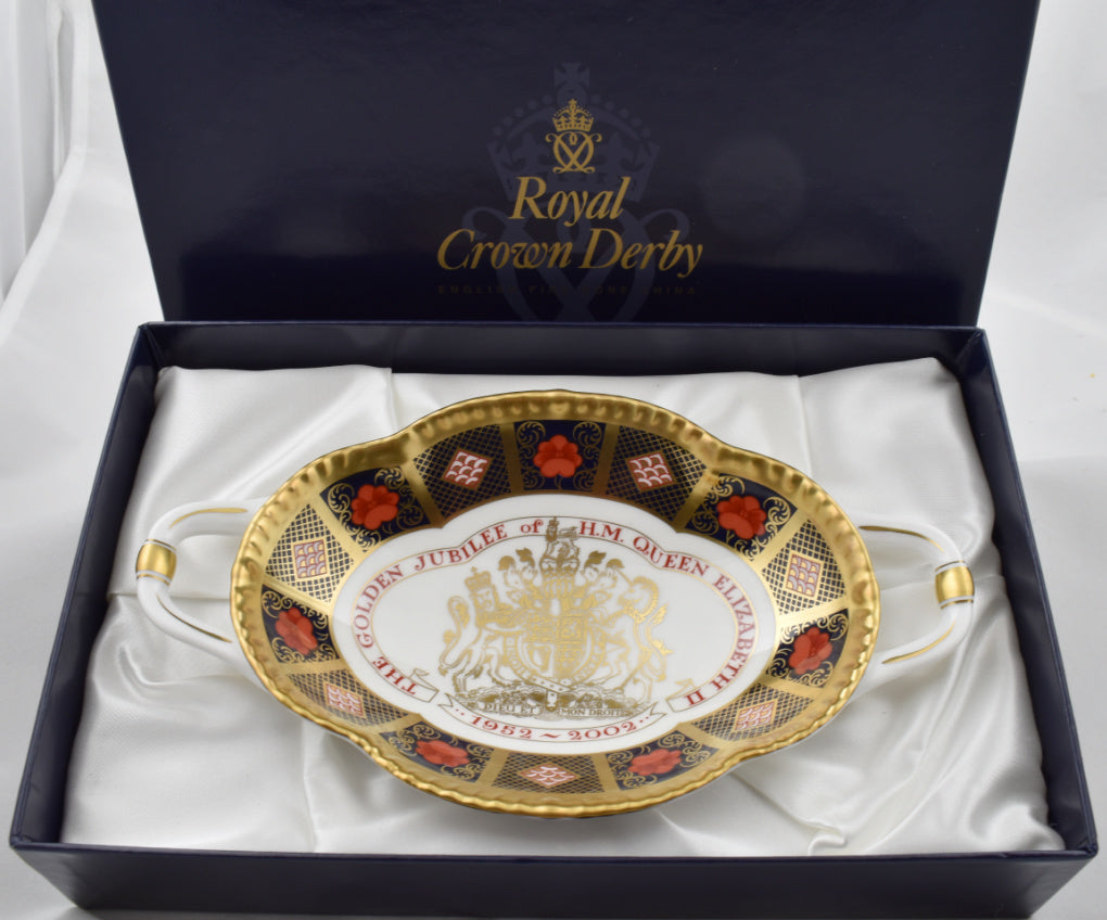 Royal Crown Derby Golden Jubilee Imari Melbourne Tray-Home Accessories-Goviers