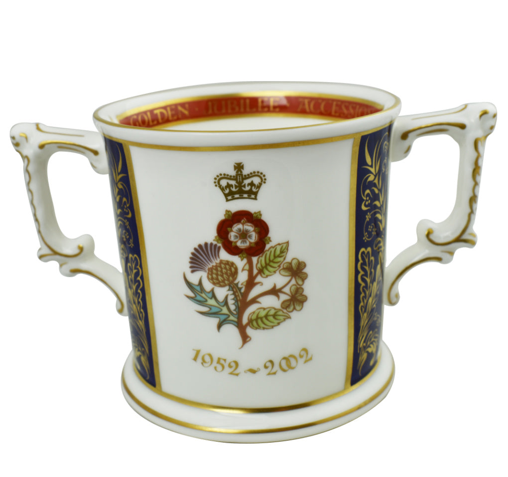 Royal Crown Derby Golden Jubilee Loving Cup-Commemoratives-Goviers