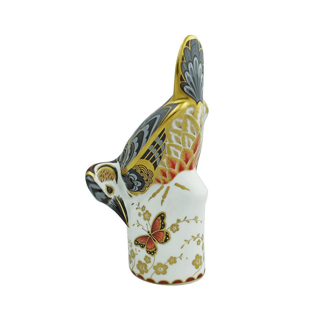 Royal Crown Derby Great Spotted Woodpecker-Paperweights-Goviers