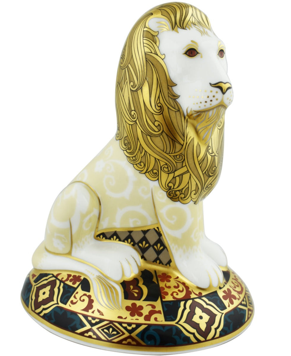 Royal Crown Derby Heraldic Lion-Paperweights-Goviers