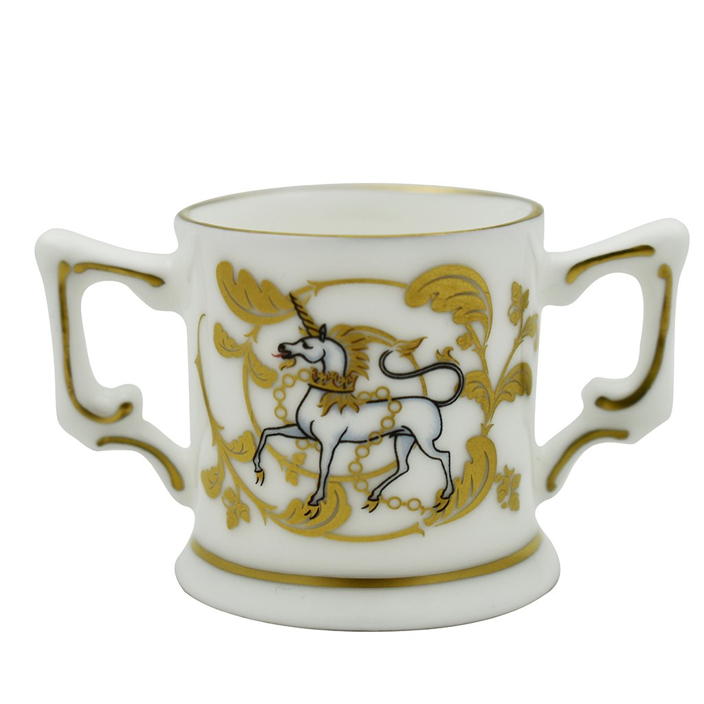 Royal Crown Derby Heraldic Unicorn Mini Loving Cup-Paperweights-Goviers