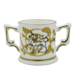 Royal Crown Derby Heraldic Unicorn Mini Loving Cup-Paperweights-Goviers