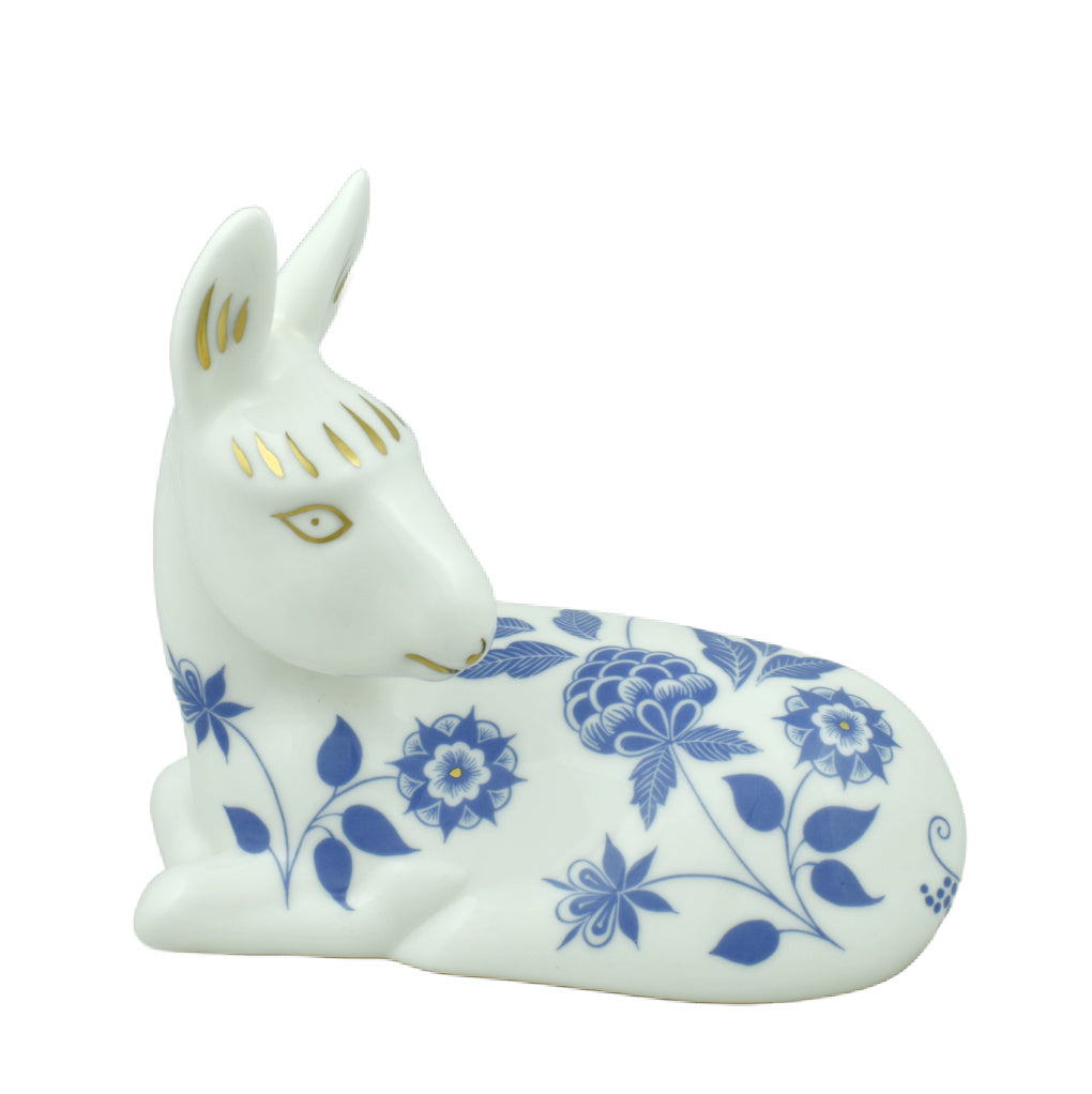 Royal Crown Derby Imari Blue Donkey-Paperweights-Goviers