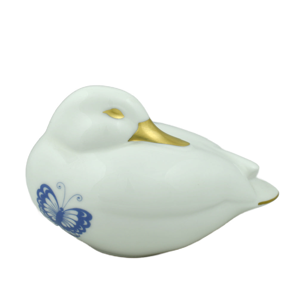 Royal Crown Derby Imari Blue Sleeping Duck-Paperweights-Goviers