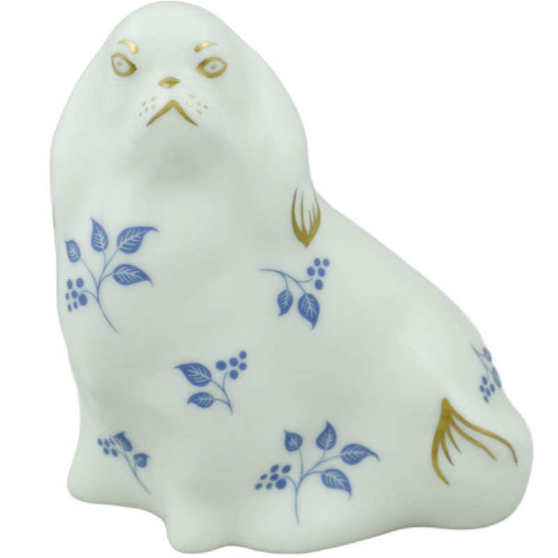 Royal Crown Derby Imari Blue Spaniel-Paperweights-Goviers