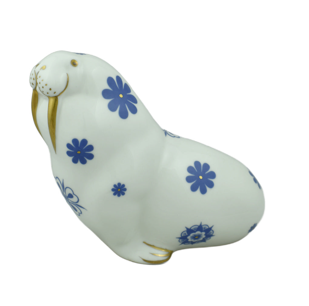 Royal Crown Derby Imari Blue Walrus-Paperweights-Goviers