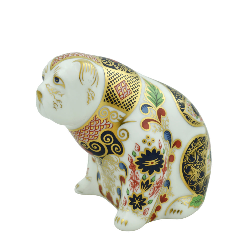 Royal Crown Derby Imari Bulldog-Paperweights-Goviers