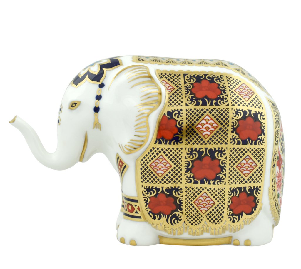 Royal Crown Derby Imari Small Elephant New IN STOCK-Paperweights-Goviers