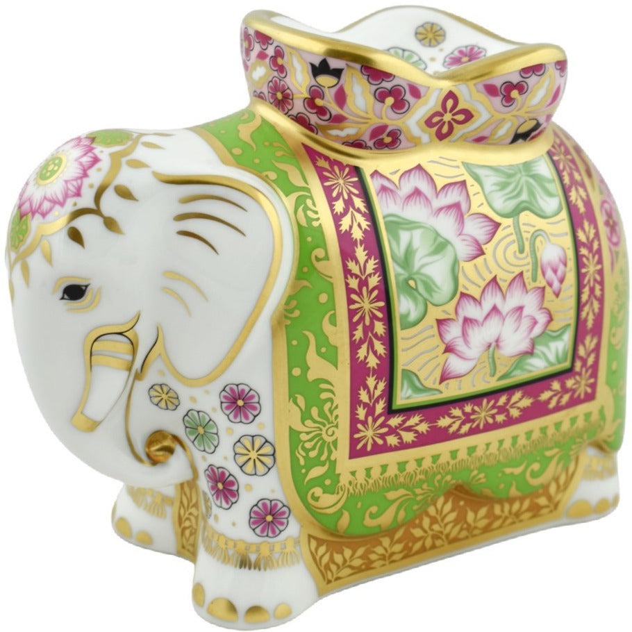 Royal Crown Derby Indian Mother Elephant Rani-Paperweights-Goviers