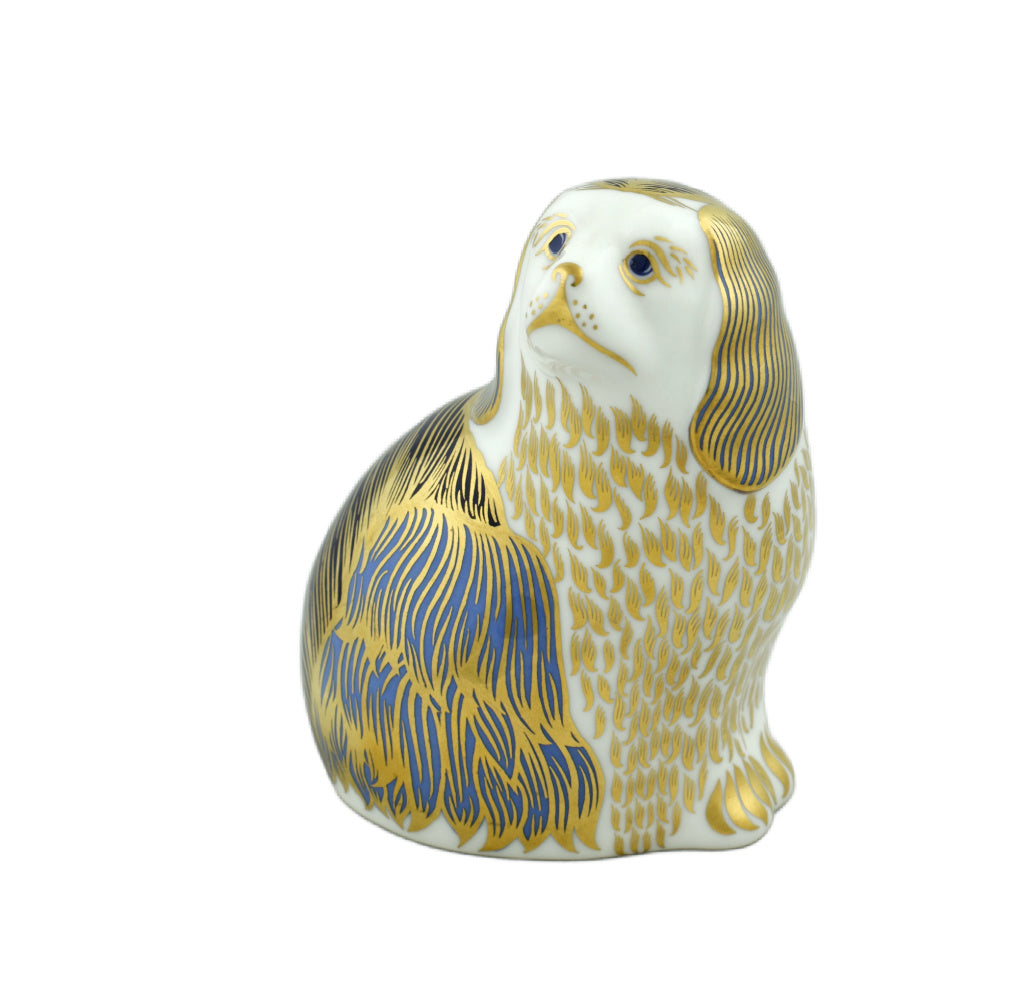 Royal Crown Derby King Charles Spaniel-Paperweights-Goviers