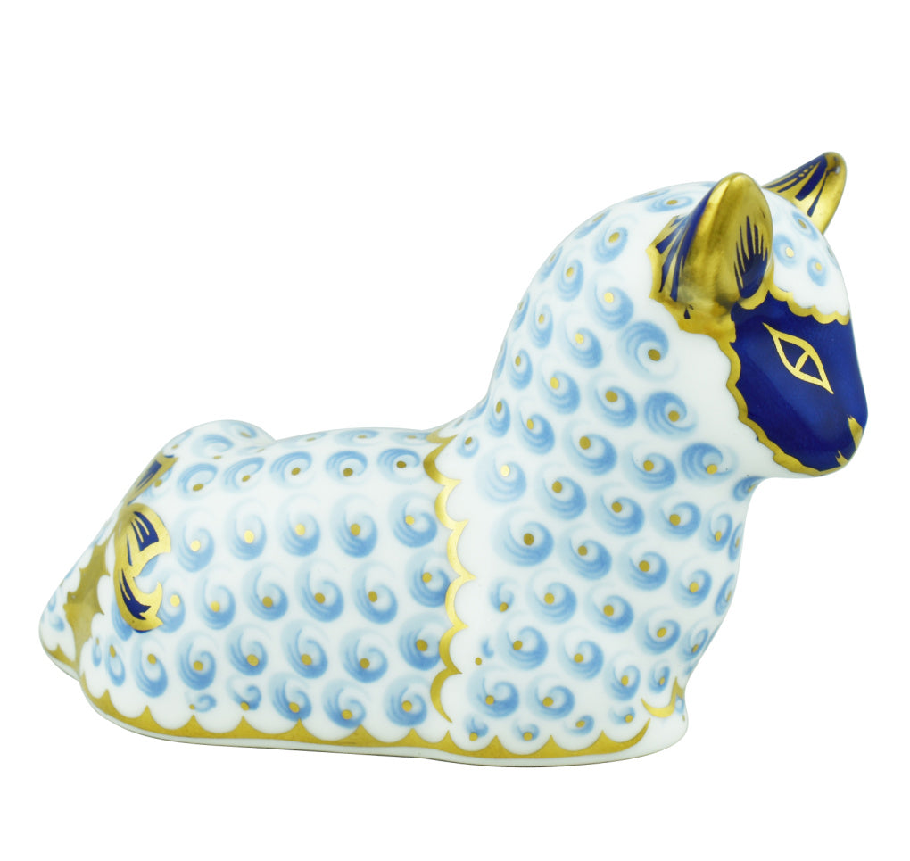 Royal Crown Derby Lamb-Paperweights-Goviers
