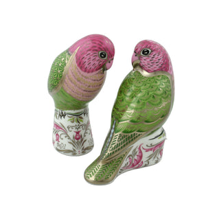 Royal Crown Derby Majestic Lovebird Pair-Paperweights-Goviers