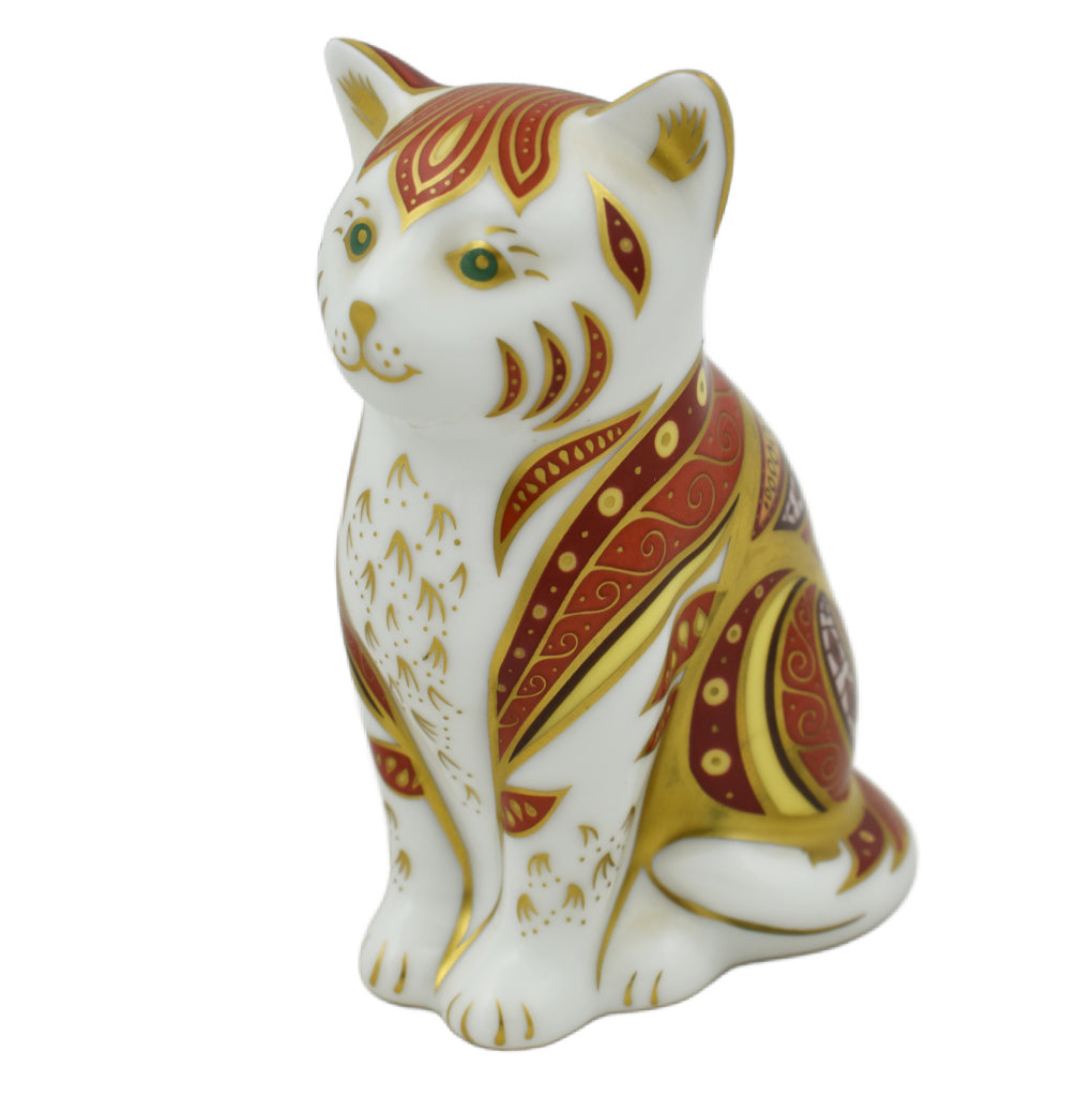Royal Crown Derby Marmalade Kitten-Paperweights-Goviers