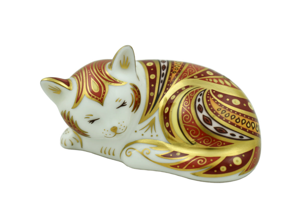 Royal Crown Derby Marmelo Kitten-Paperweights-Goviers