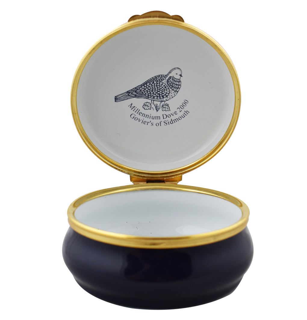 Royal Crown Derby Millennium Dove Enamel Box-Collectables-Goviers