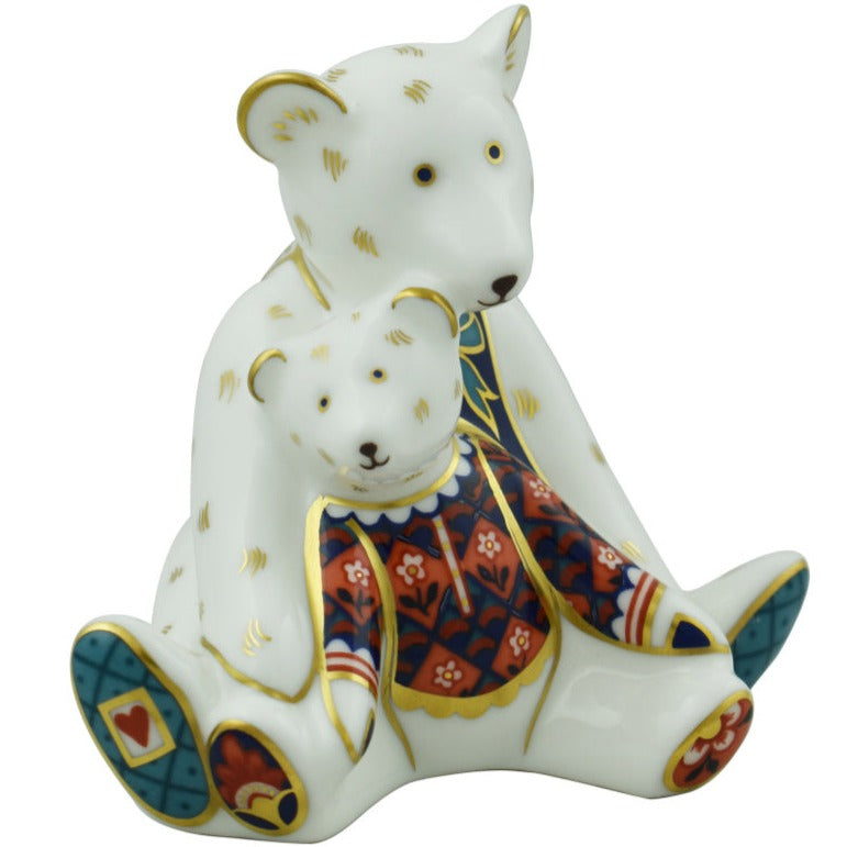 Royal Crown Derby Mini Bear Mummy and Charlotte-Paperweights-Goviers