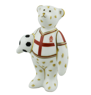 Royal Crown Derby Mini England Footballer Bear 06-Paperweights-Goviers