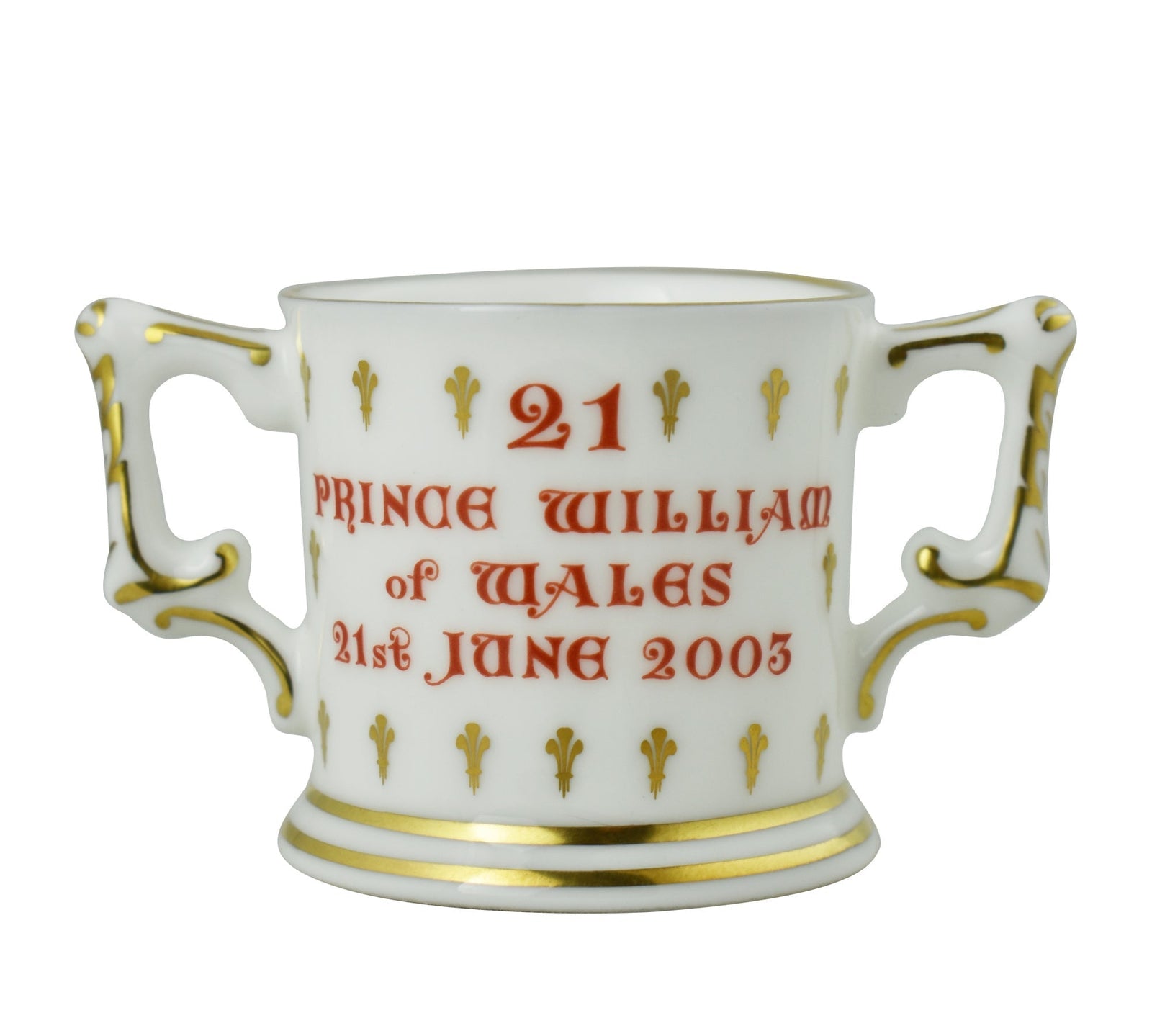 Royal Crown Derby Mini Loving Cup William 21 Birthday-Commemoratives-Goviers