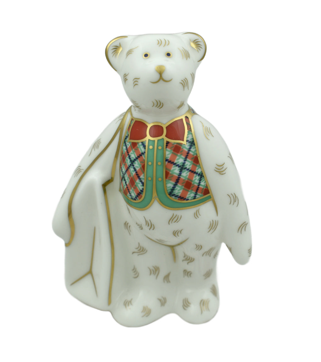 Royal Crown Derby Mini Robin Shopper Bear-Paperweights-Goviers