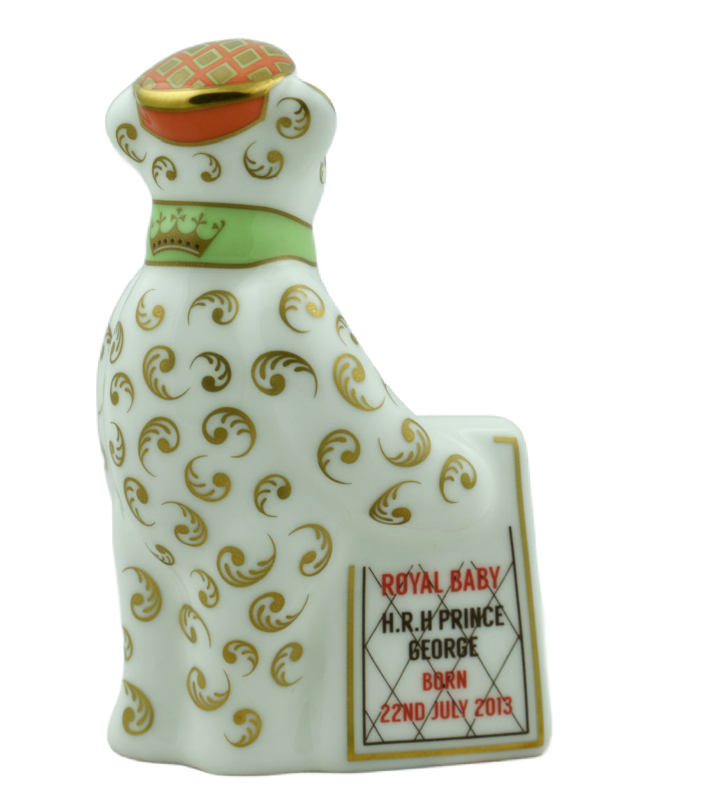 Royal Crown Derby Mini Royal Birth Newspaper Seller Bear-Paperweights-Goviers