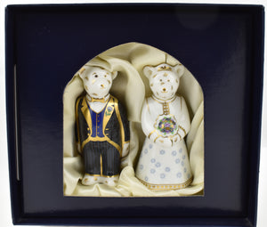 Royal Crown Derby Mini Royal Wedding Bears-Paperweights-Goviers