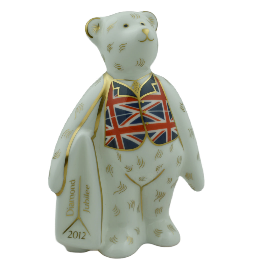 Royal Crown Derby Mini Shopper Bear Diamond Jubilee-Paperweights-Goviers