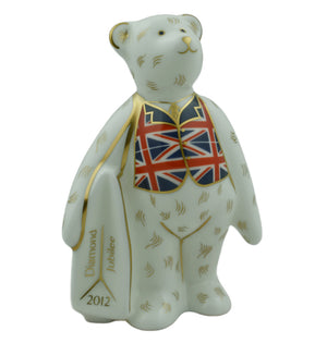 Royal Crown Derby Mini Shopper Bear Diamond Jubilee-Paperweights-Goviers