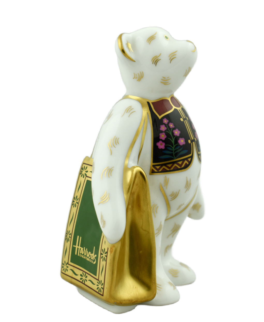Royal Crown Derby Mini Shopper Bear Harrods-Paperweights-Goviers