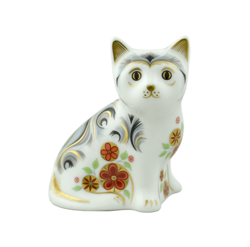 Royal Crown Derby Nice Kitten-Paperweights-Goviers