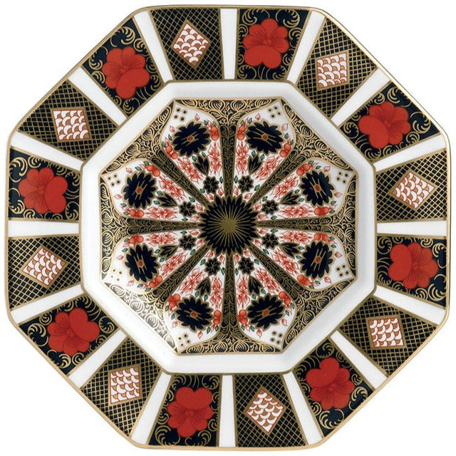 Royal Crown Derby Old Imari Octagonal Plate 22.5cm Gift Boxed New-Goviers