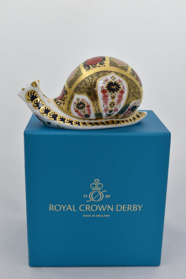 希少英国☆ Crown Derby☆Old Imari500点限定品 Royal Crown Derby Old Imari Snail - Goviers of Sidmouth