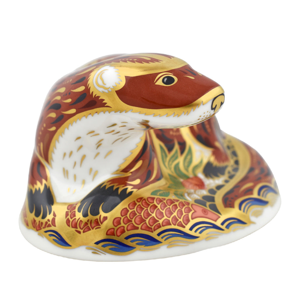Royal Crown Derby Otter-Paperweights-Goviers