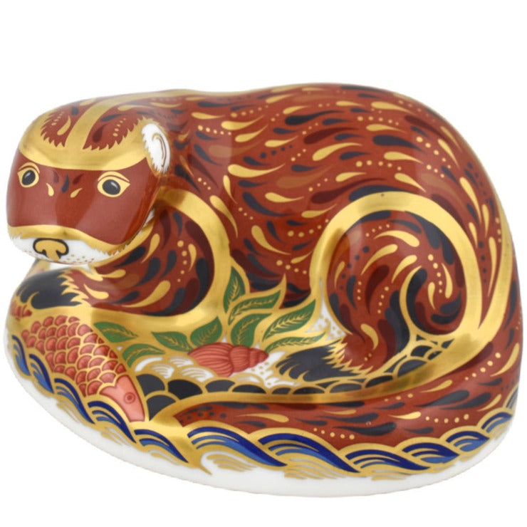 Royal Crown Derby Otter-Paperweights-Goviers