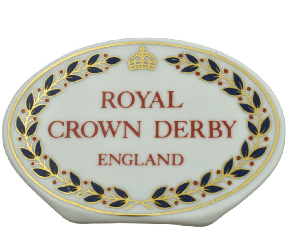 Royal Crown Derby Oval Namestand-Paperweights-Goviers