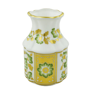 Royal Crown Derby Panel Green Primrose Vase-Home Accessories-Goviers