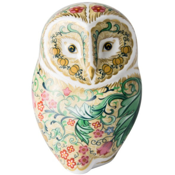 Royal Crown Derby Parchment Owl PreLoved-Paperweights-Goviers