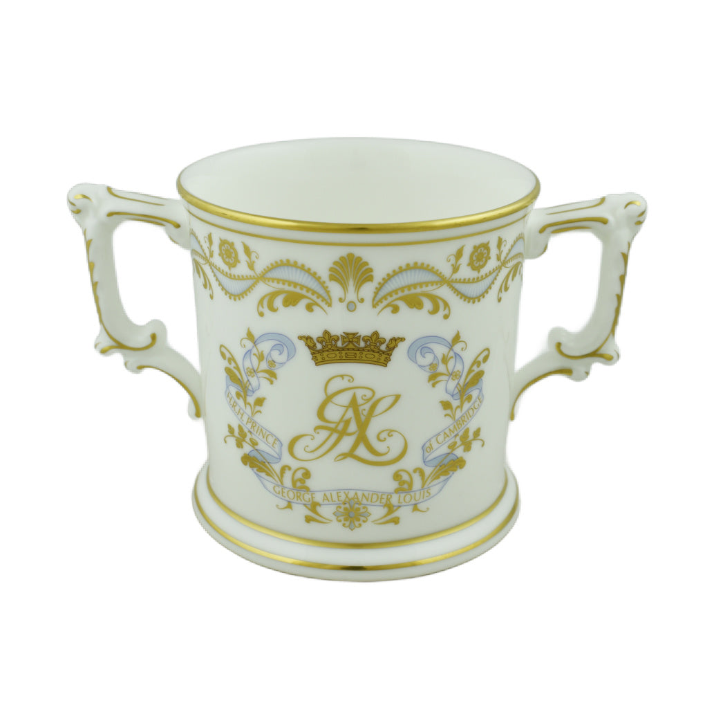 Royal Crown Derby Prince George Christening Loving Cup-Commemoratives-Goviers