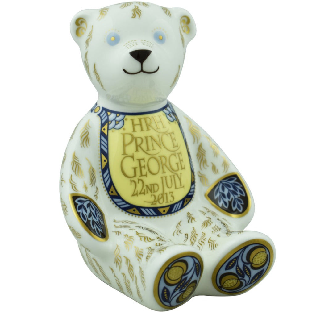 Royal Crown Derby Prince George Teddy Bear-Paperweights-Goviers